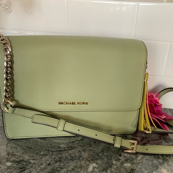 Michael Kors Handbags - Michael Kors Daniela,Saffiano leather crossbody plus in Sage Green.